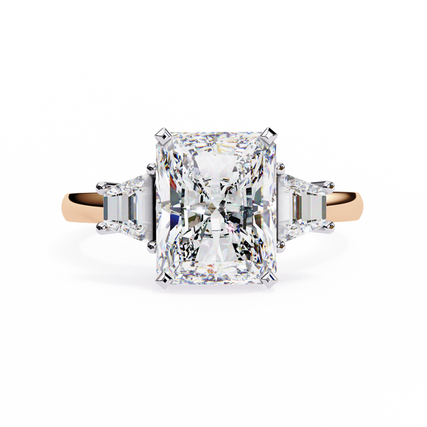 Three-Stone Trellis Setting Diamond Ring