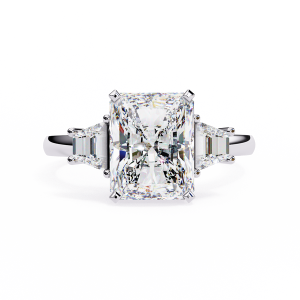 Three-Stone Trellis Setting Diamond Ring
