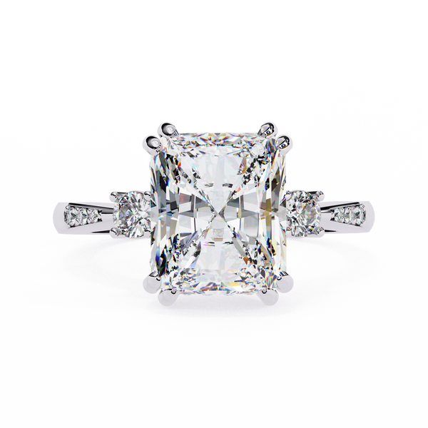 Modern Cathedral Set Diamond Ring