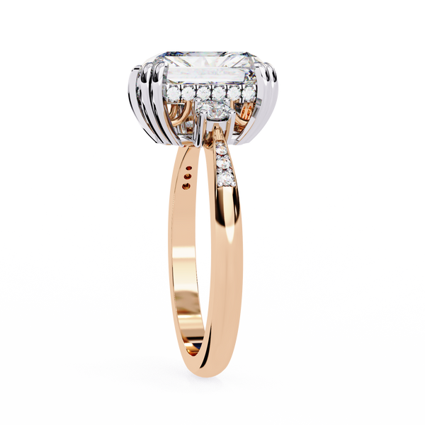 Modern Cathedral Set Diamond Ring