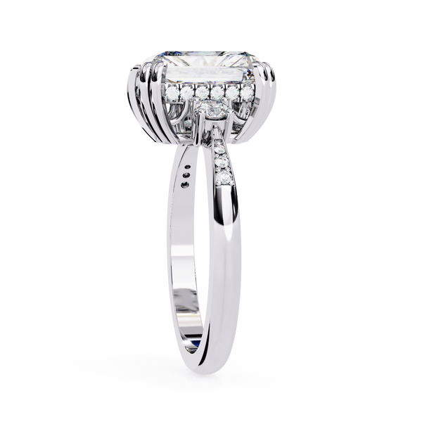 Modern Cathedral Set Diamond Ring