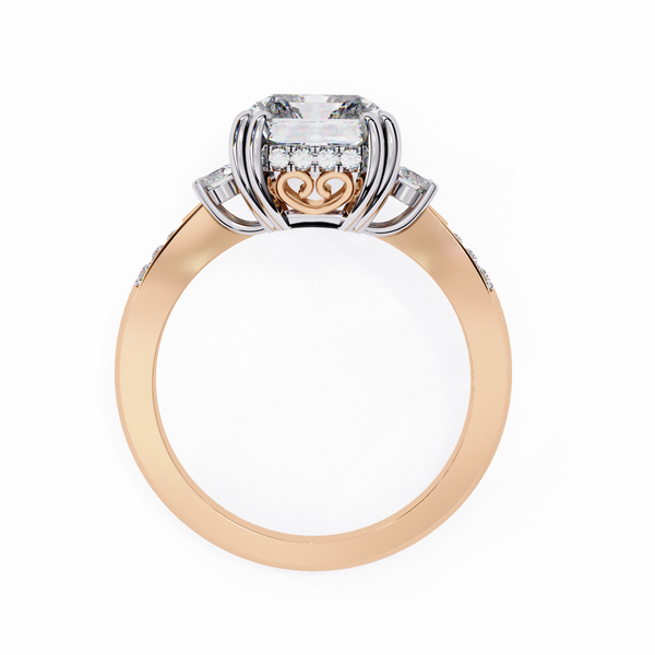 Modern Cathedral Set Diamond Ring