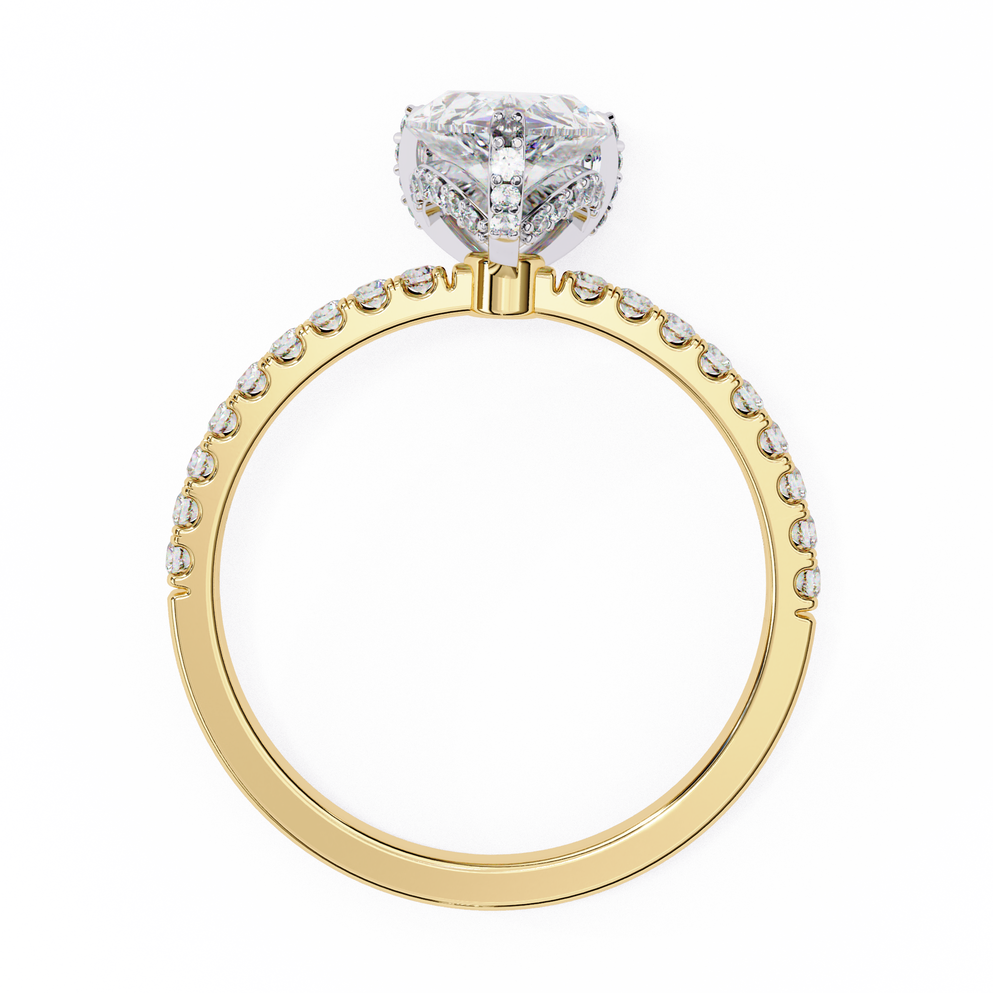 Sparkling Pear Cut Engagement Ring