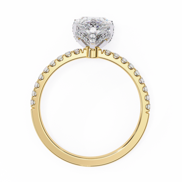 Sparkling Pear Cut Engagement Ring