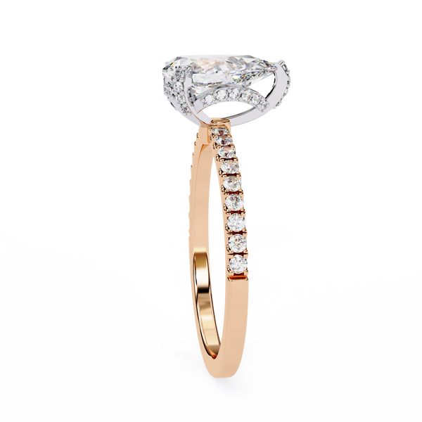 Sparkling Pear Cut Engagement Ring