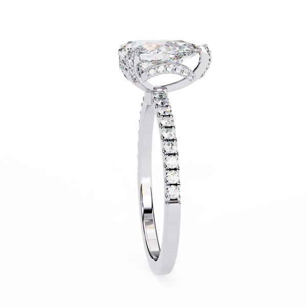 Sparkling Pear Cut Engagement Ring