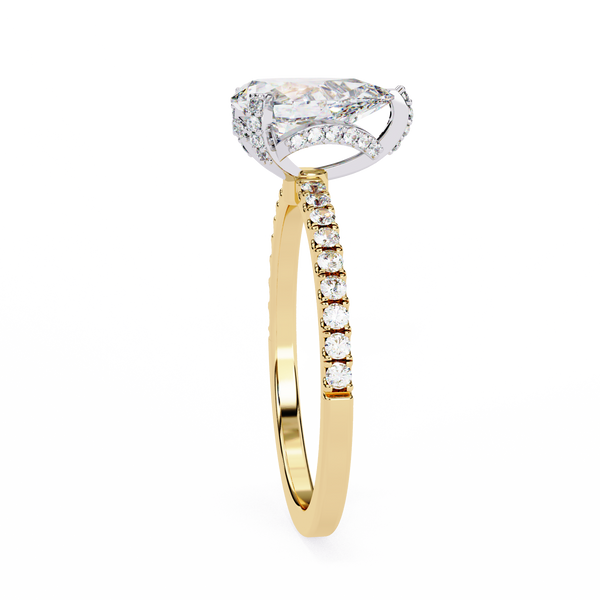 Sparkling Pear Cut Engagement Ring