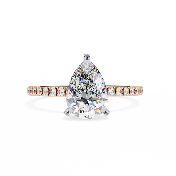 Sparkling Pear Cut Engagement Ring
