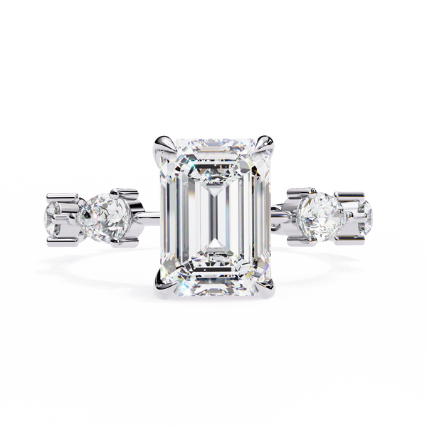 Timeless Sparkle Emerald Cut and Pear Shape Diamond Ring