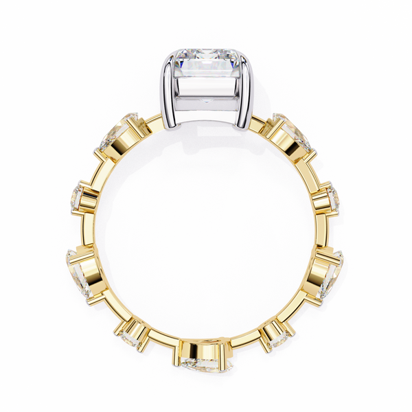 Timeless Sparkle Emerald Cut and Pear Shape Diamond Ring