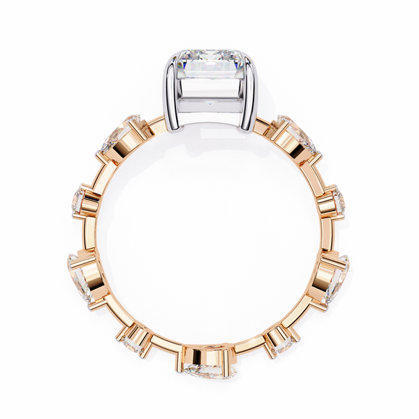 Timeless Sparkle Emerald Cut and Pear Shape Diamond Ring