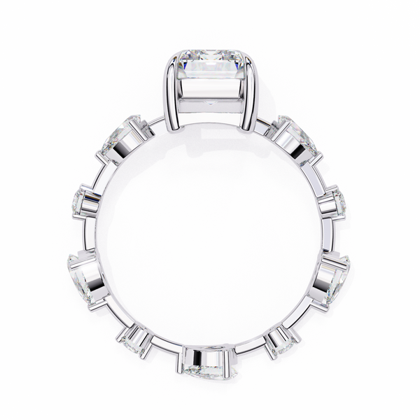 Timeless Sparkle Emerald Cut and Pear Shape Diamond Ring