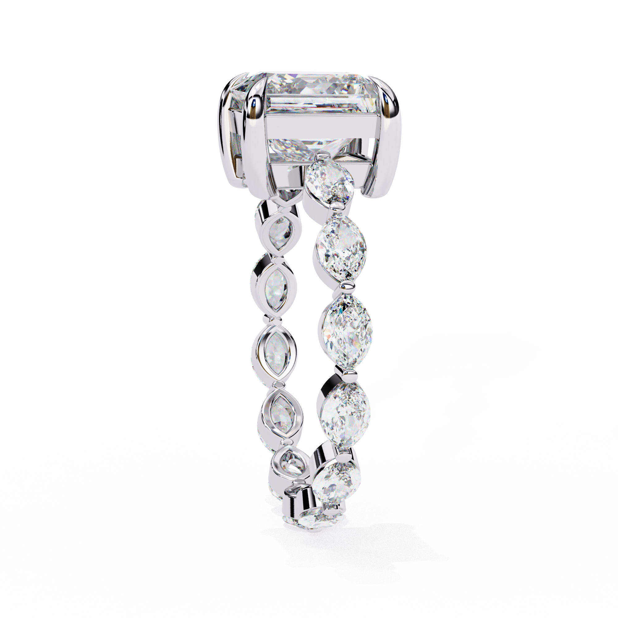 Luxury Princess Cut Diamond Wedding Ring