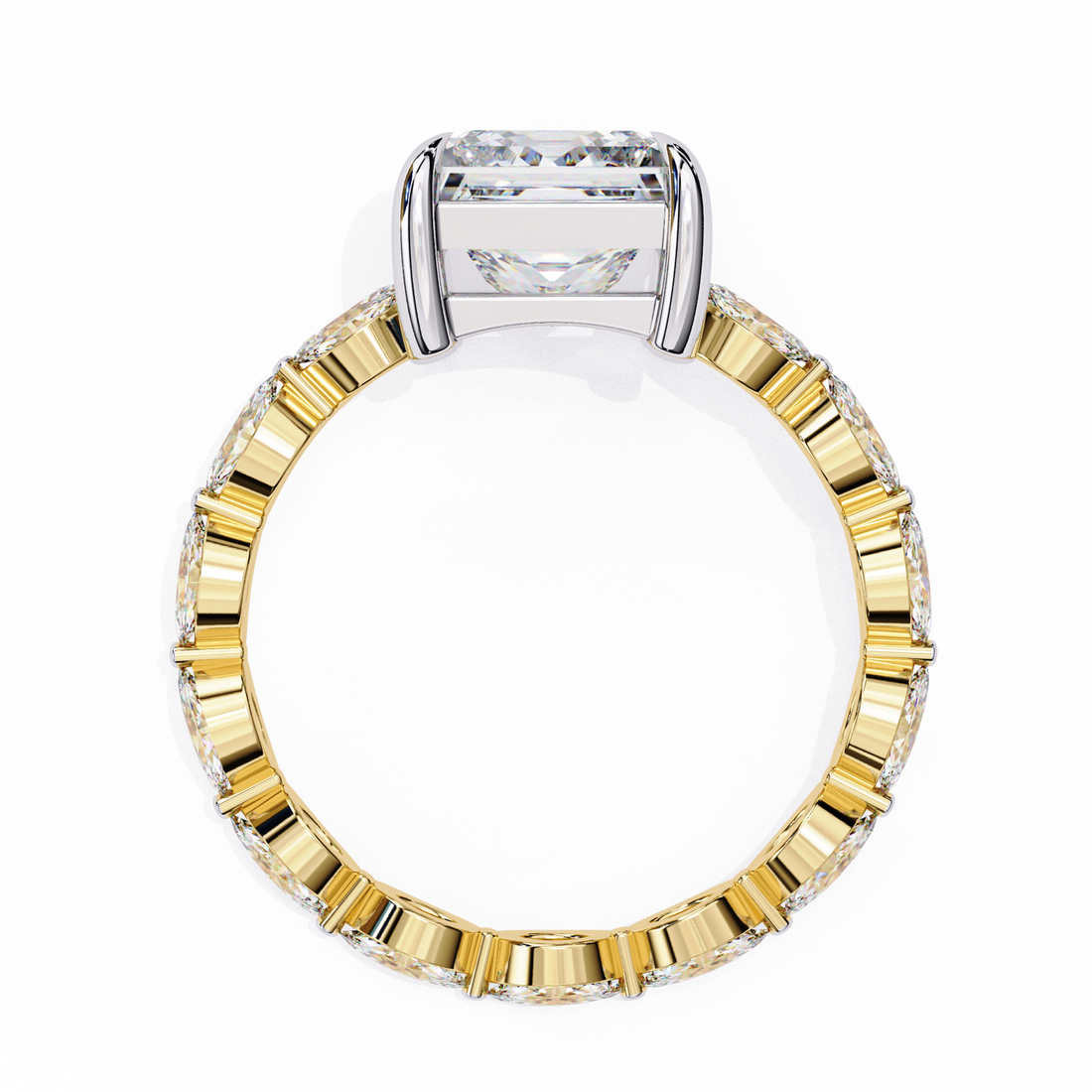 Luxury Princess Cut Diamond Wedding Ring