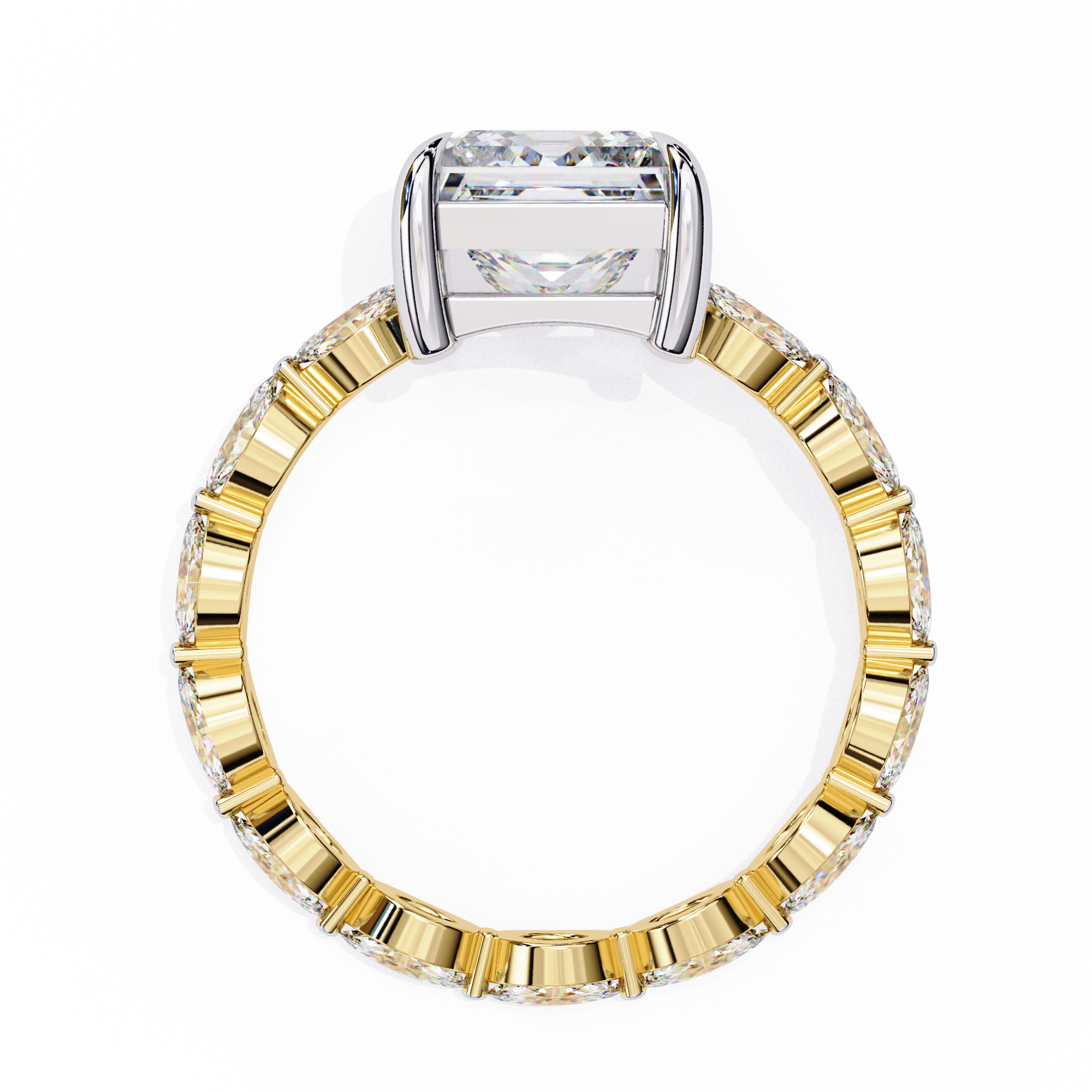 Luxury Princess Cut Diamond Wedding Ring