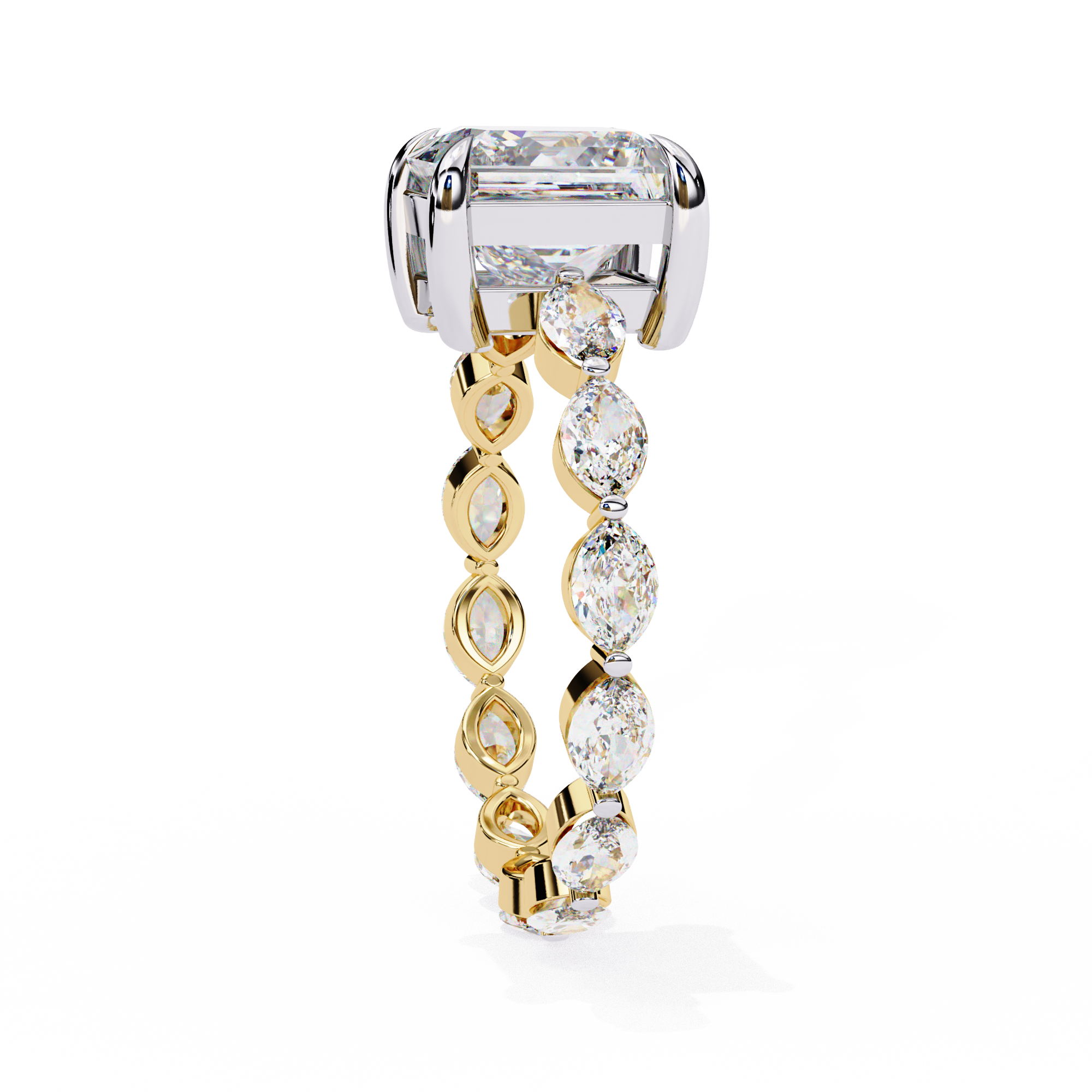 Luxury Princess Cut Diamond Wedding Ring