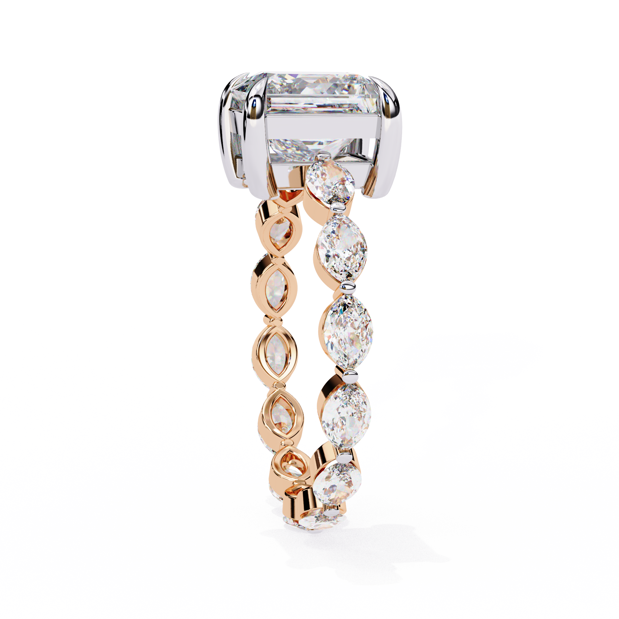 Luxury Princess Cut Diamond Wedding Ring