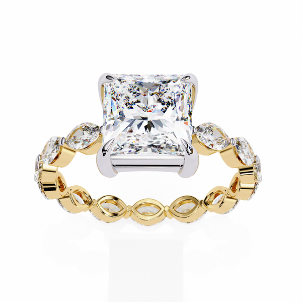 Luxury Princess Cut Diamond Wedding Ring