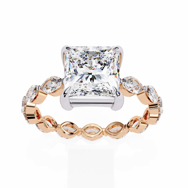 Luxury Princess Cut Diamond Wedding Ring