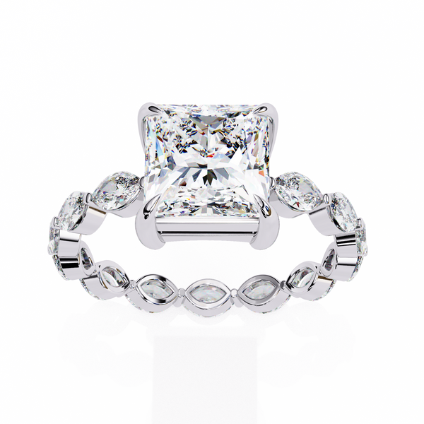 Luxury Princess Cut Diamond Wedding Ring