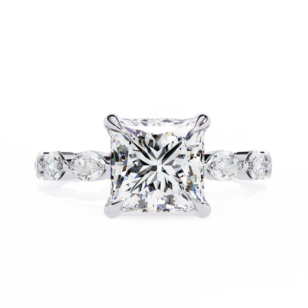 Luxury Princess Cut Diamond Wedding Ring