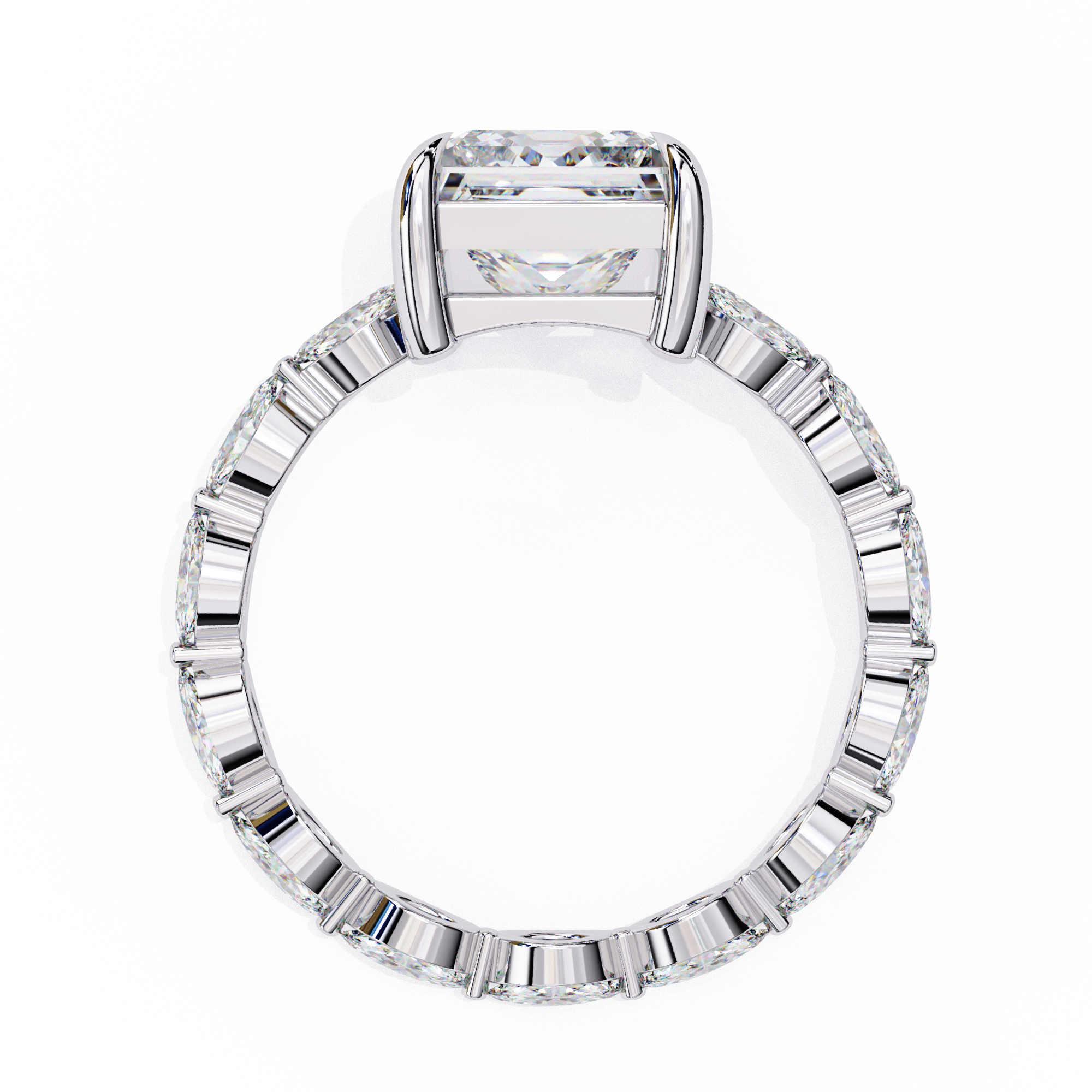 Luxury Princess Cut Diamond Wedding Ring