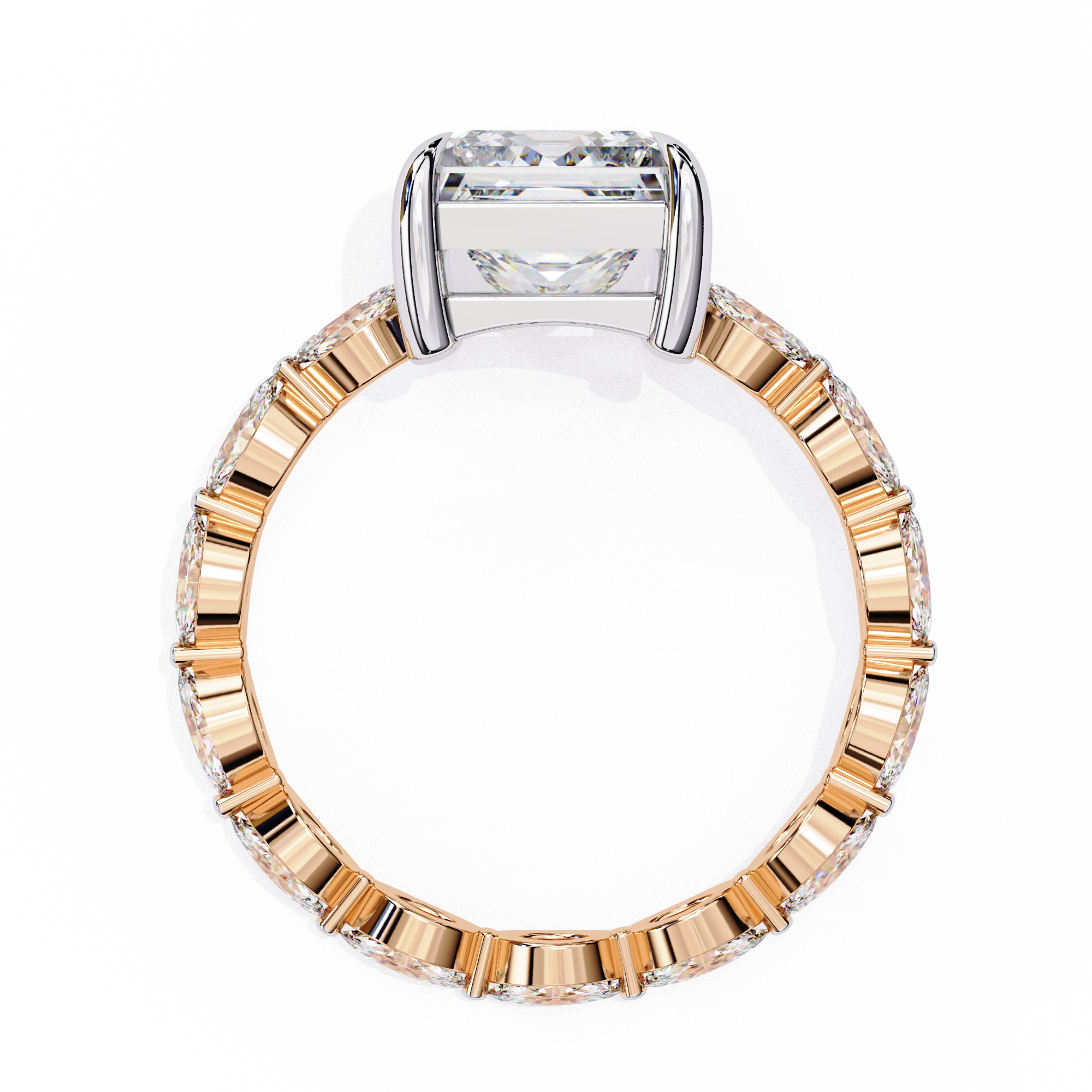 Luxury Princess Cut Diamond Wedding Ring