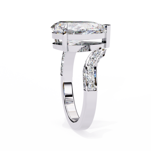 Split Shank pear shaped diamond ring