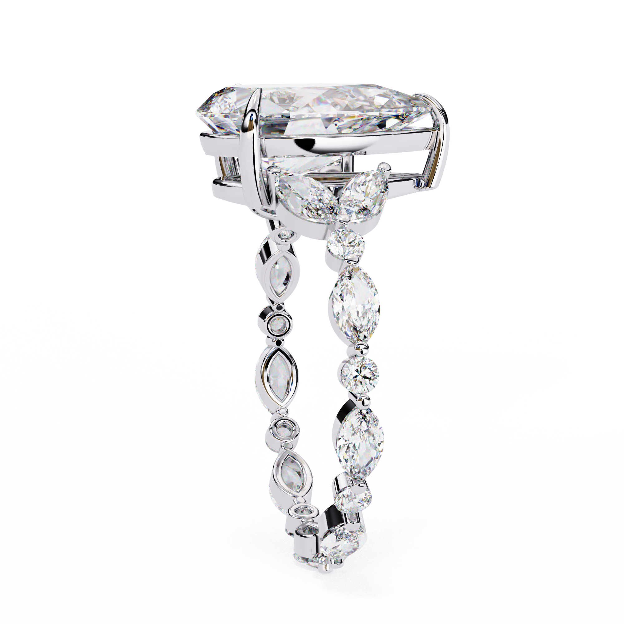 Tacori Designer Pear Diamond Ring