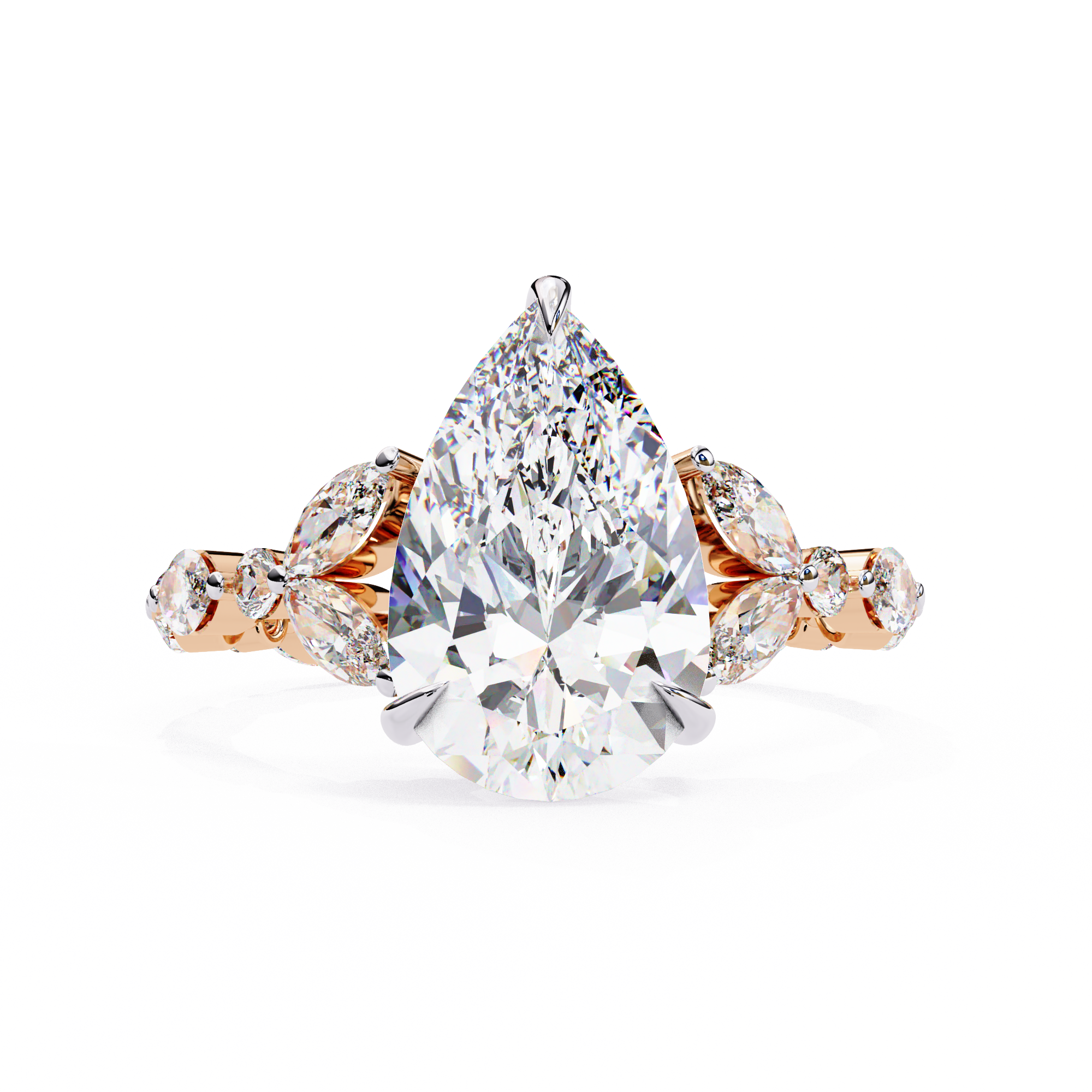 Tacori Designer Pear Diamond Ring