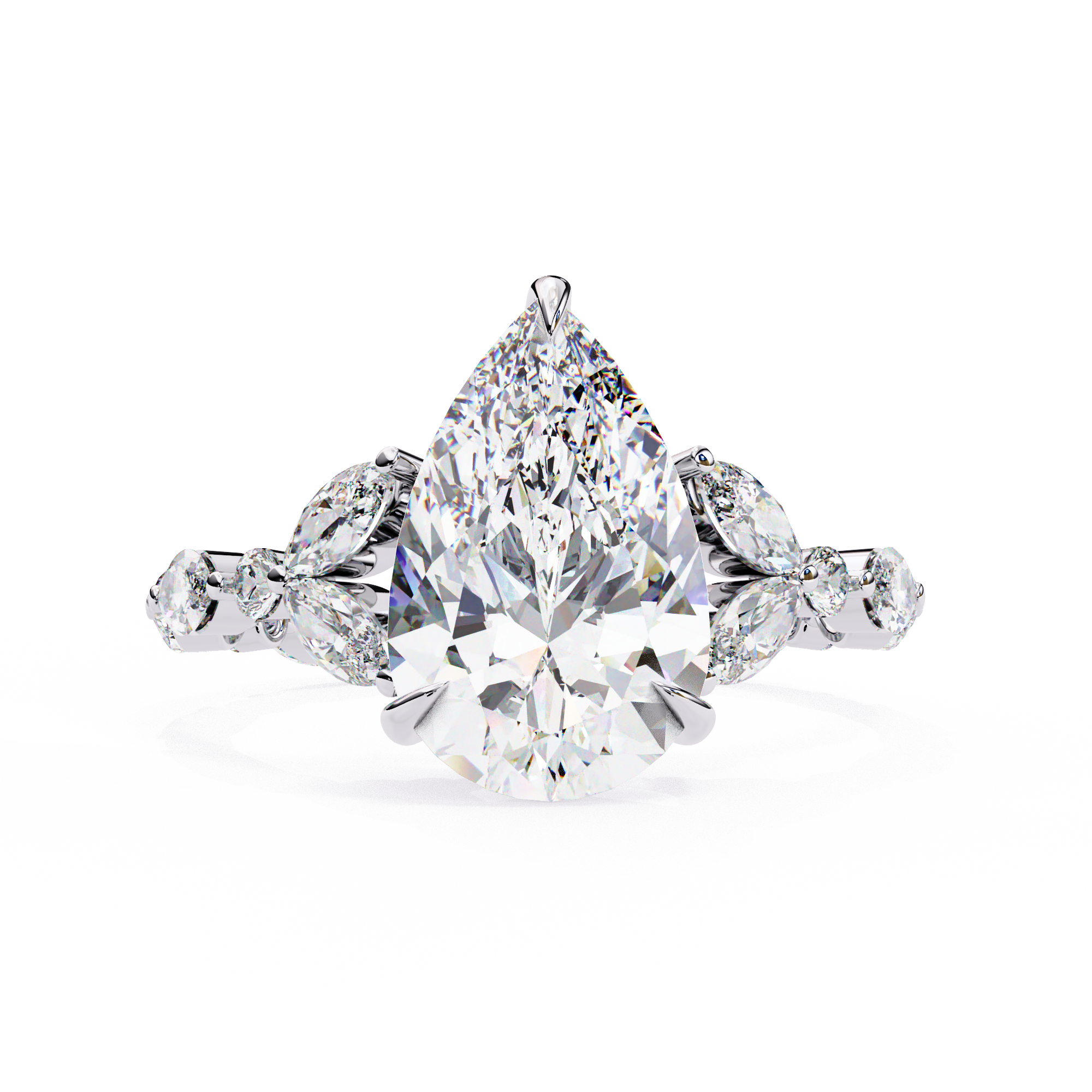 Tacori Designer Pear Diamond Ring