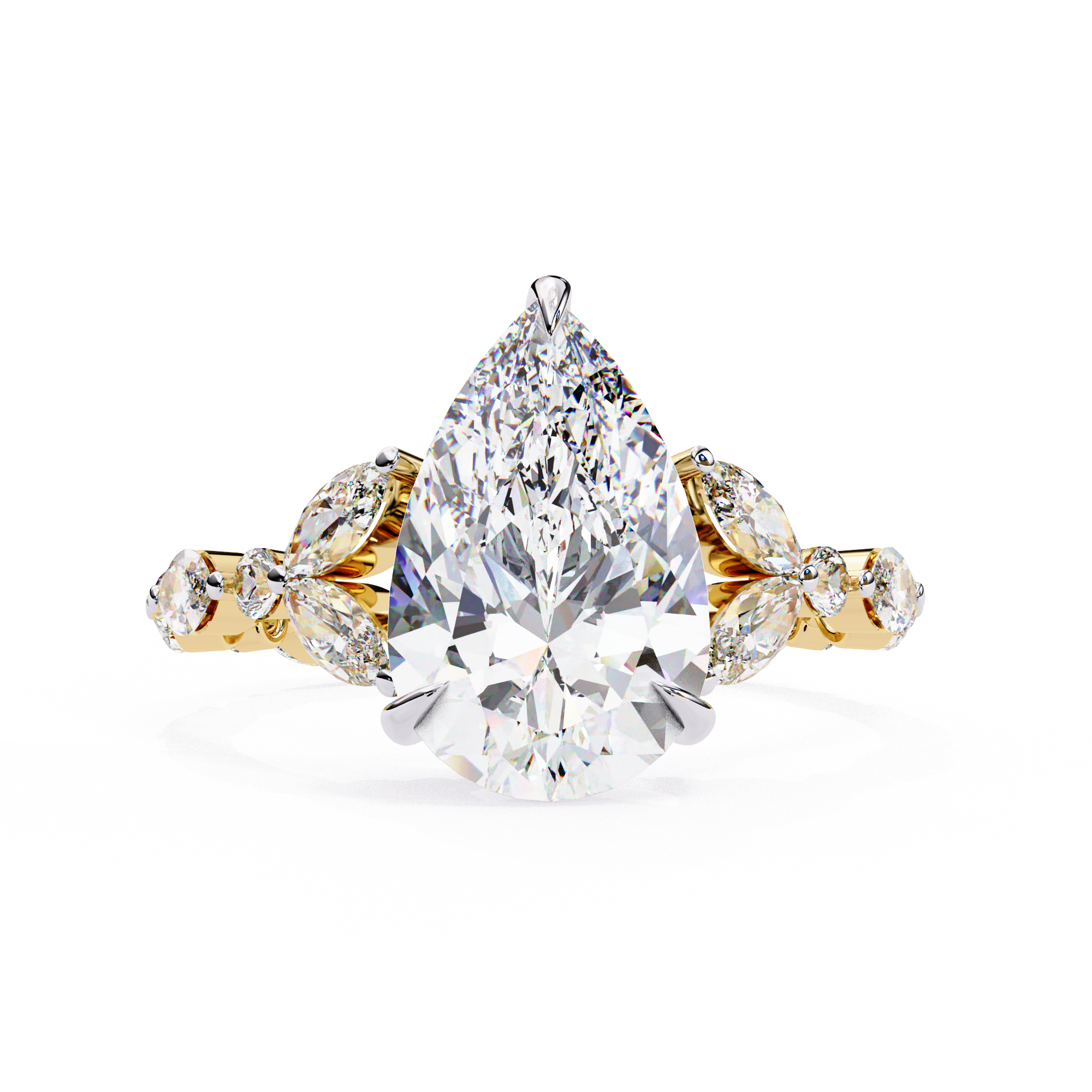 Tacori Designer Pear Diamond Ring