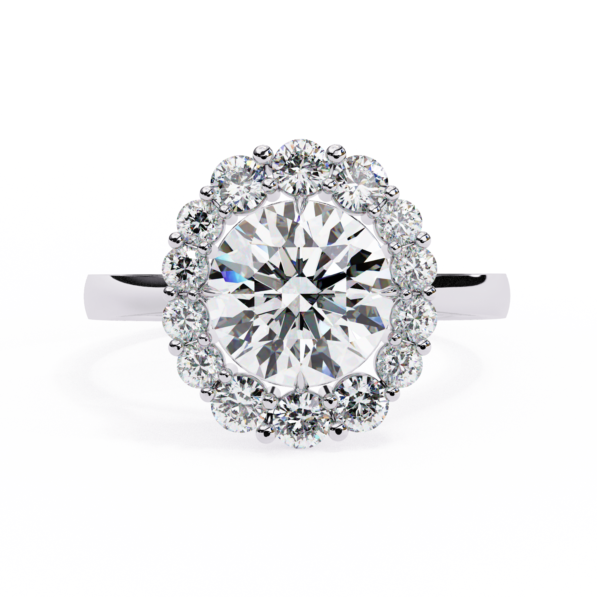 Promise Halo Diamond Ring