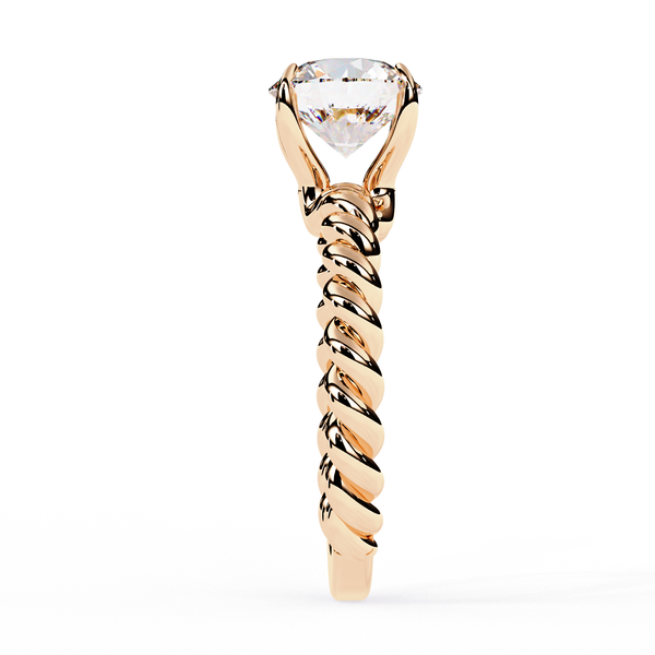 Unique Twisted Rope Solitaire Ring