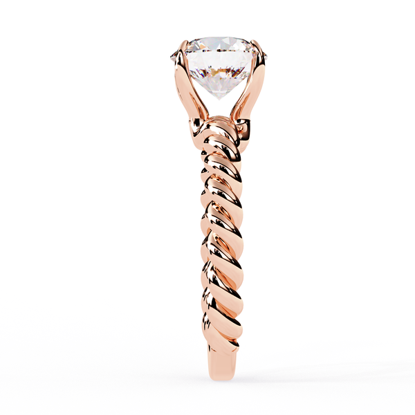 Unique Twisted Rope Solitaire Ring