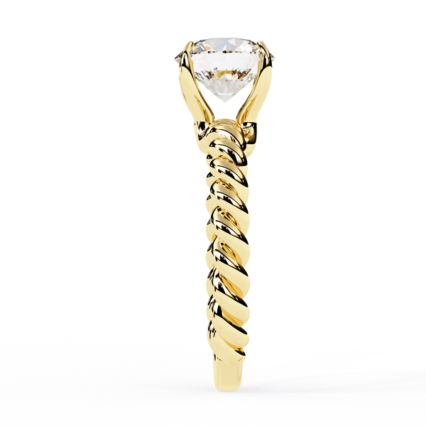Unique Twisted Rope Solitaire Ring