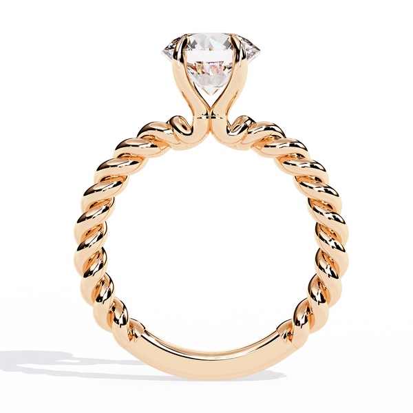 Unique Twisted Rope Solitaire Ring