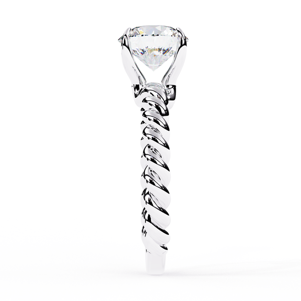 Unique Twisted Rope Solitaire Ring