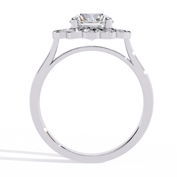 Sparkling Diamond Floral Halo Ring