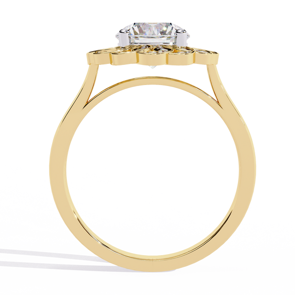 Sparkling Diamond Floral Halo Ring