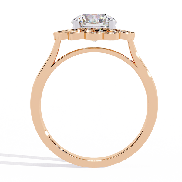 Sparkling Diamond Floral Halo Ring