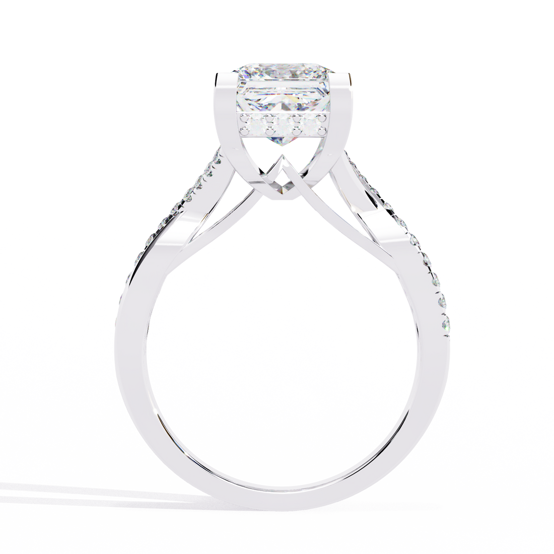 Ternate Twisted Princess Lab Grown Diamond Ring