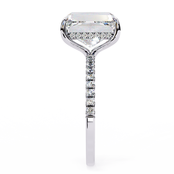 Sparkling Emerald Cut Engagement Ring