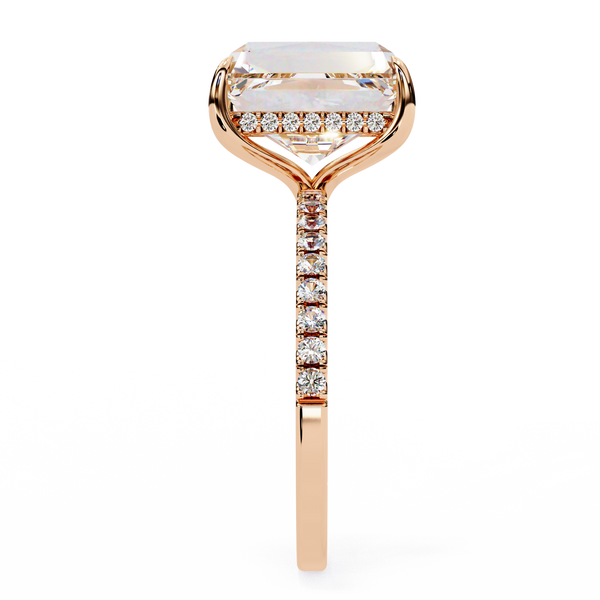 Sparkling Emerald Cut Engagement Ring