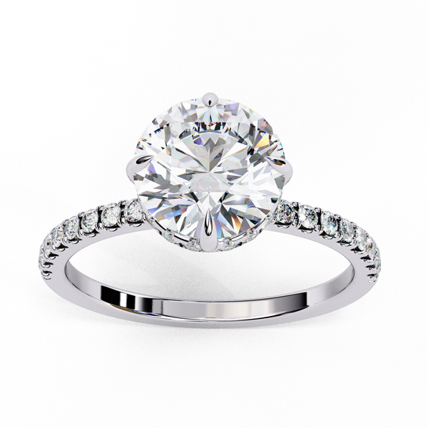 Sparkling Round Cut Engagement Ring