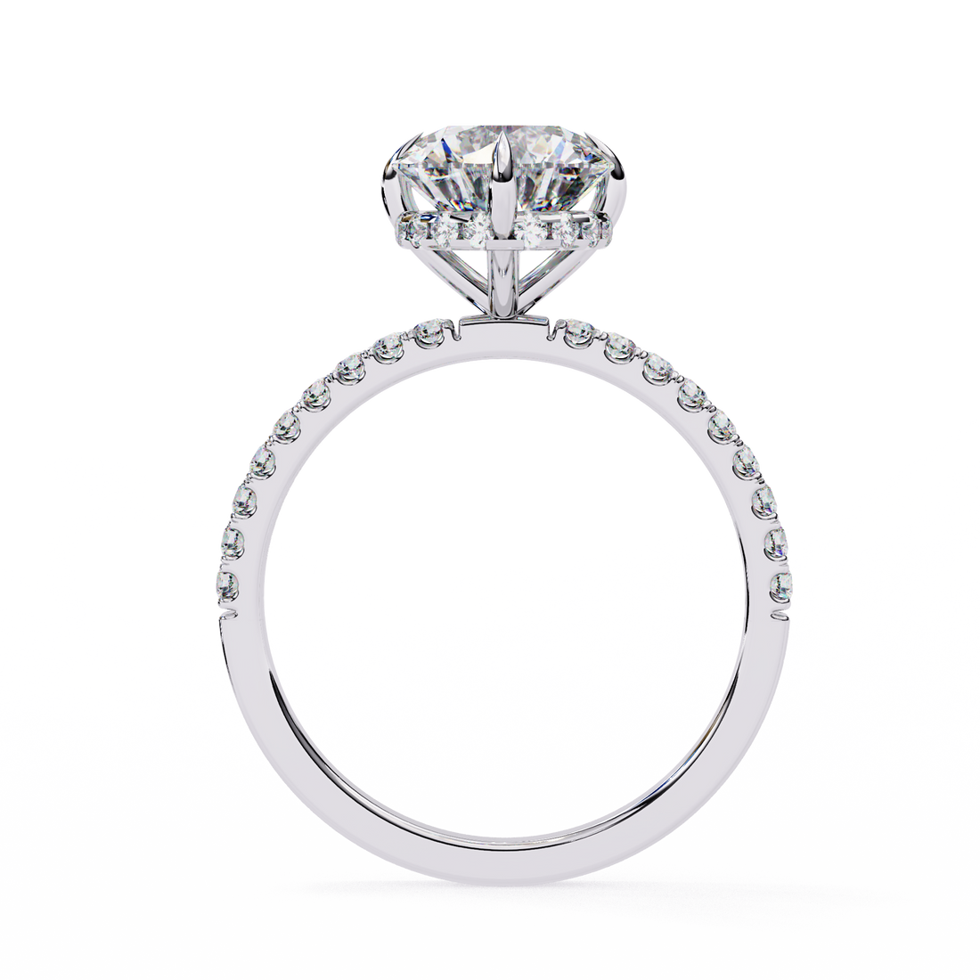 Sparkling Round Cut Engagement Ring
