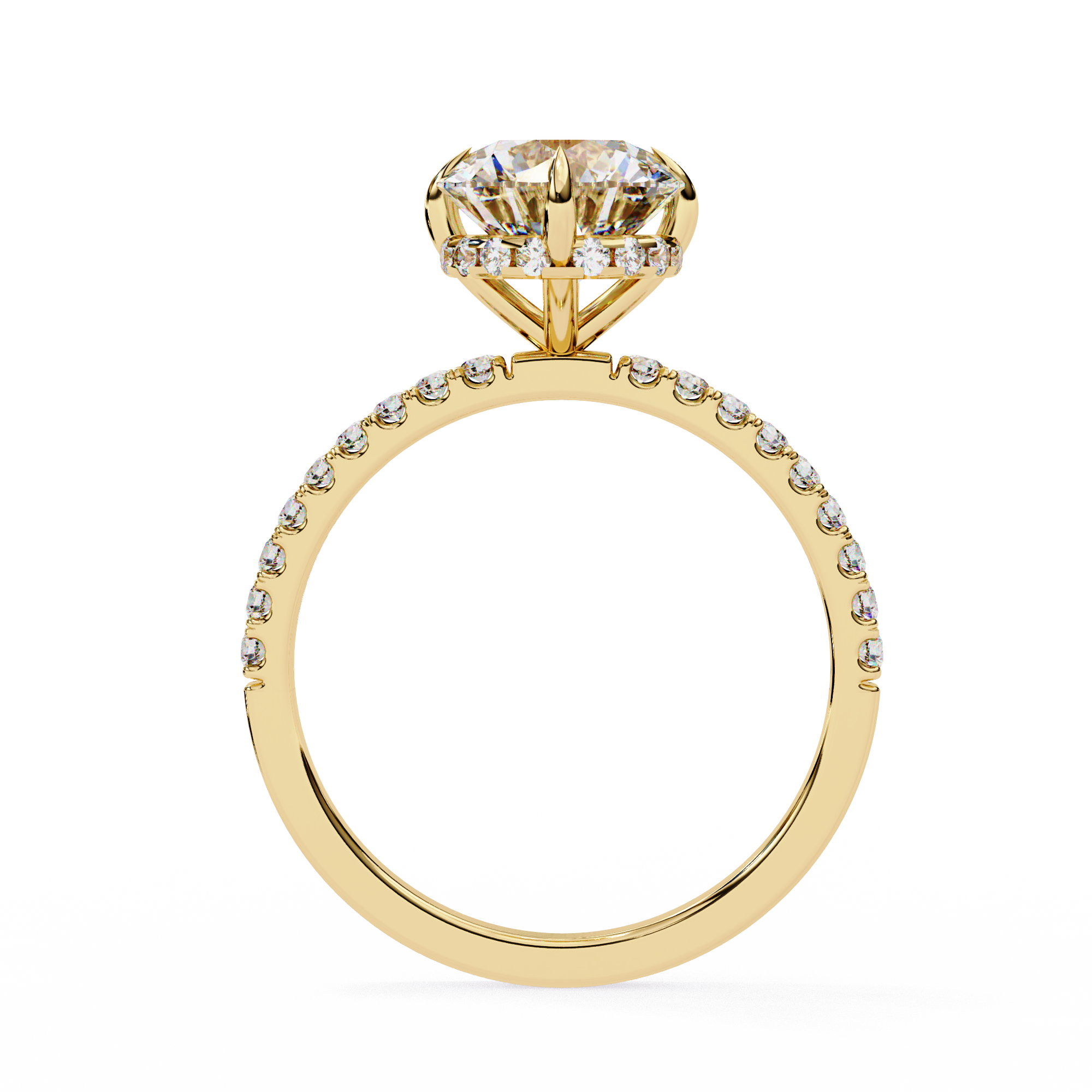 Sparkling Round Cut Engagement Ring