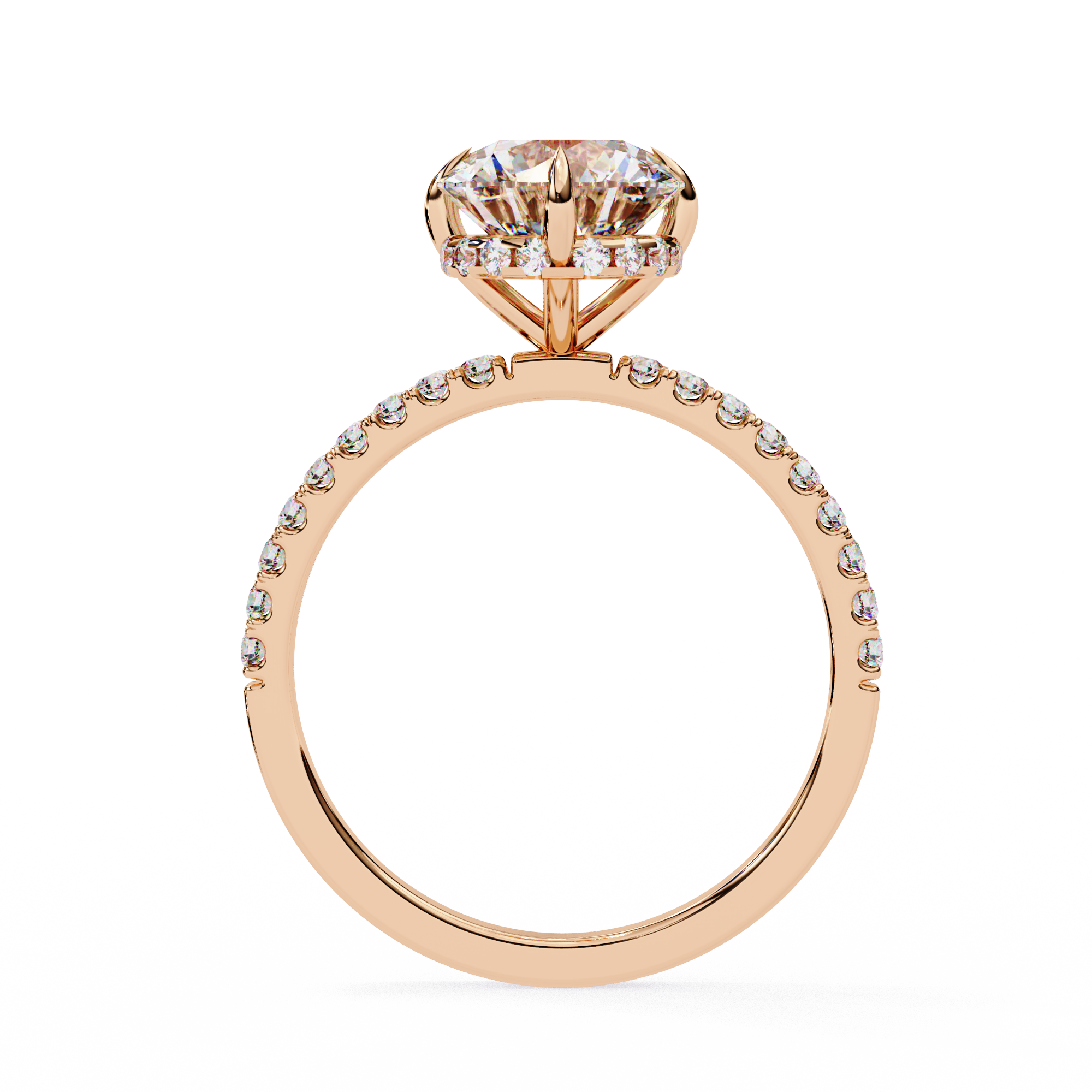 Sparkling Round Cut Engagement Ring
