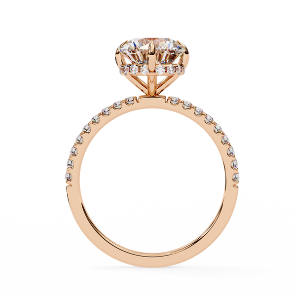 Sparkling Round Cut Engagement Ring