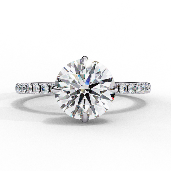 Sparkling Round Cut Engagement Ring